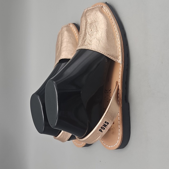 PONS Avarcas Spanish Sandal Rose Gold Metallic Women 8 - Picture 4 of 11